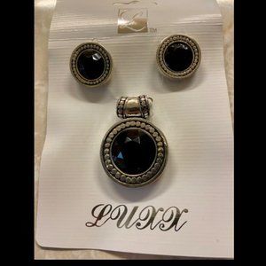 Luxx Pendant and Earring Matching Set